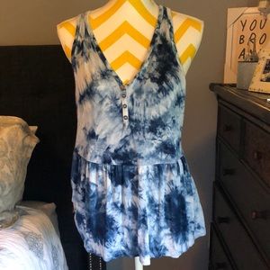 Blue Tye-Dye Tank